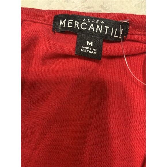 j crew womens new solid red mercantile tank top medium - Picture 3 of 5